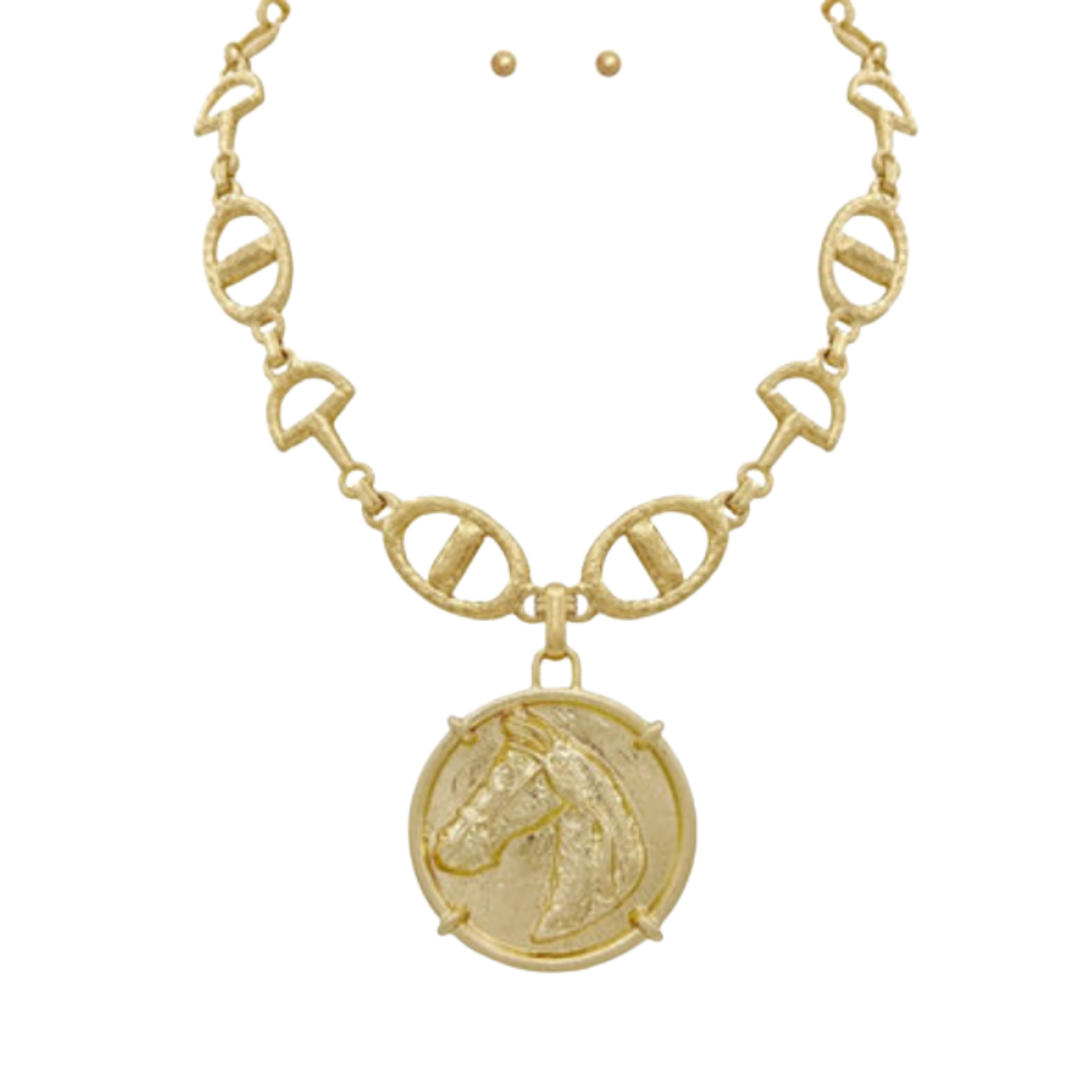 Horsehead & Horsebit Pendant Necklace Set