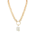 Pearl Pendant Watch Chain Necklace