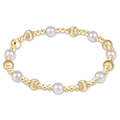 Dignity Sincerity Gold 5mm Bracelet - Pearl