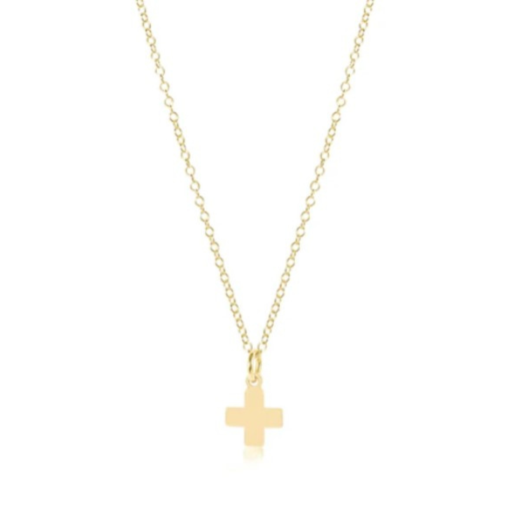 Signature Cross Gold Charm Necklace