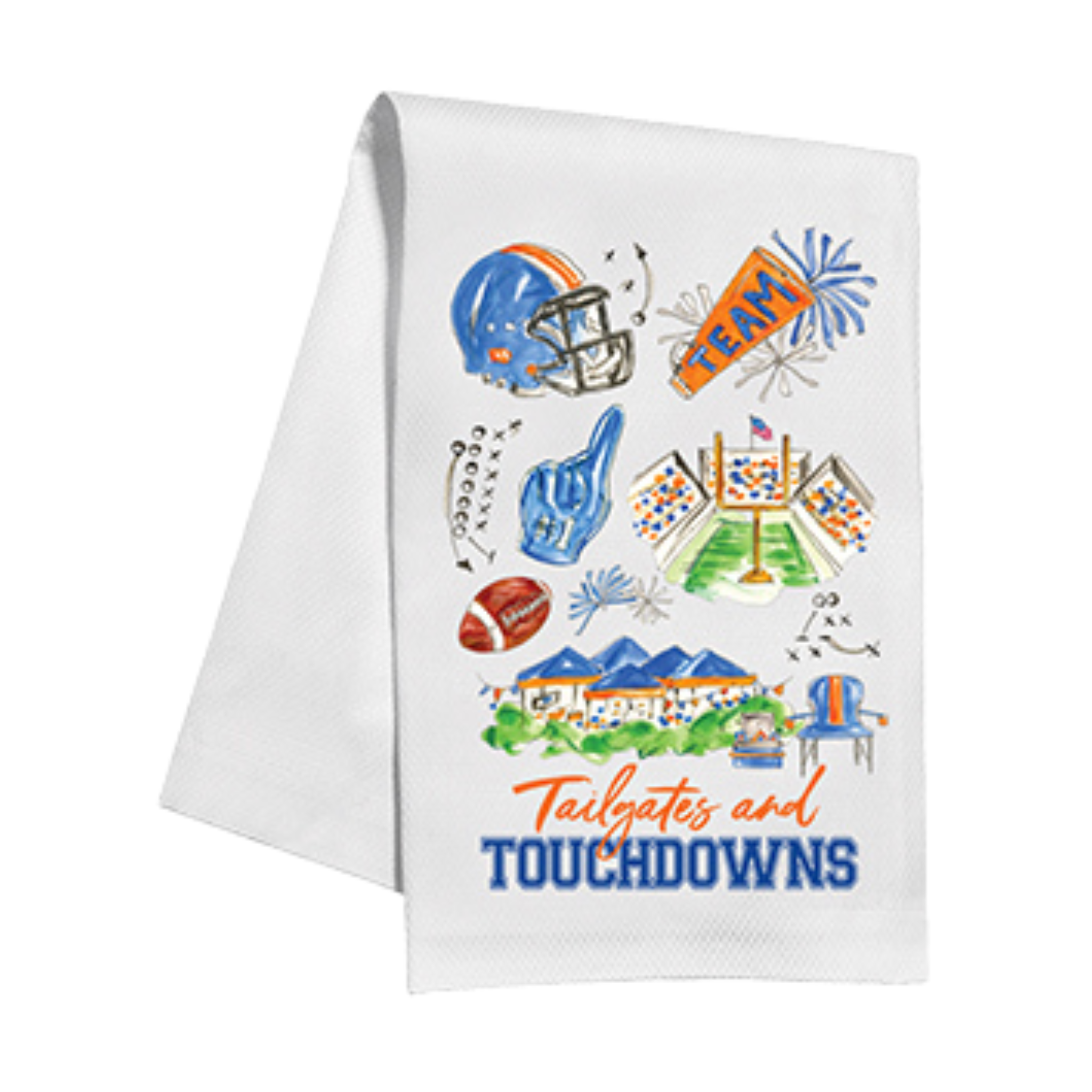 Florida Tailgates and Touchdowns Tea Towel