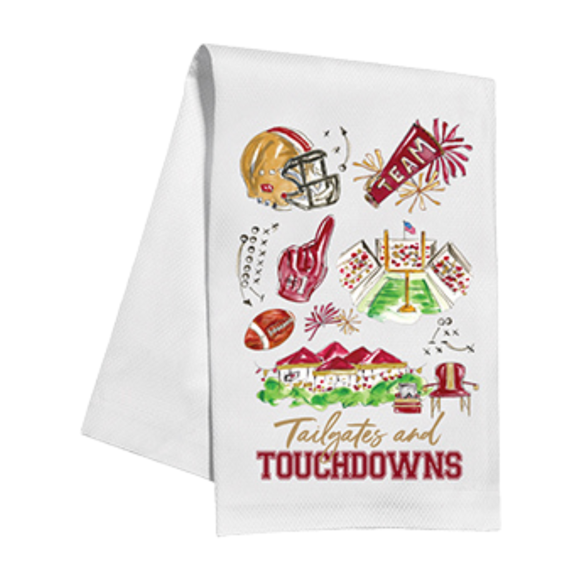 Florida State Tailgate and Touchdowns Tea Towel