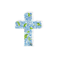 Encouragement Blue Floral Cross