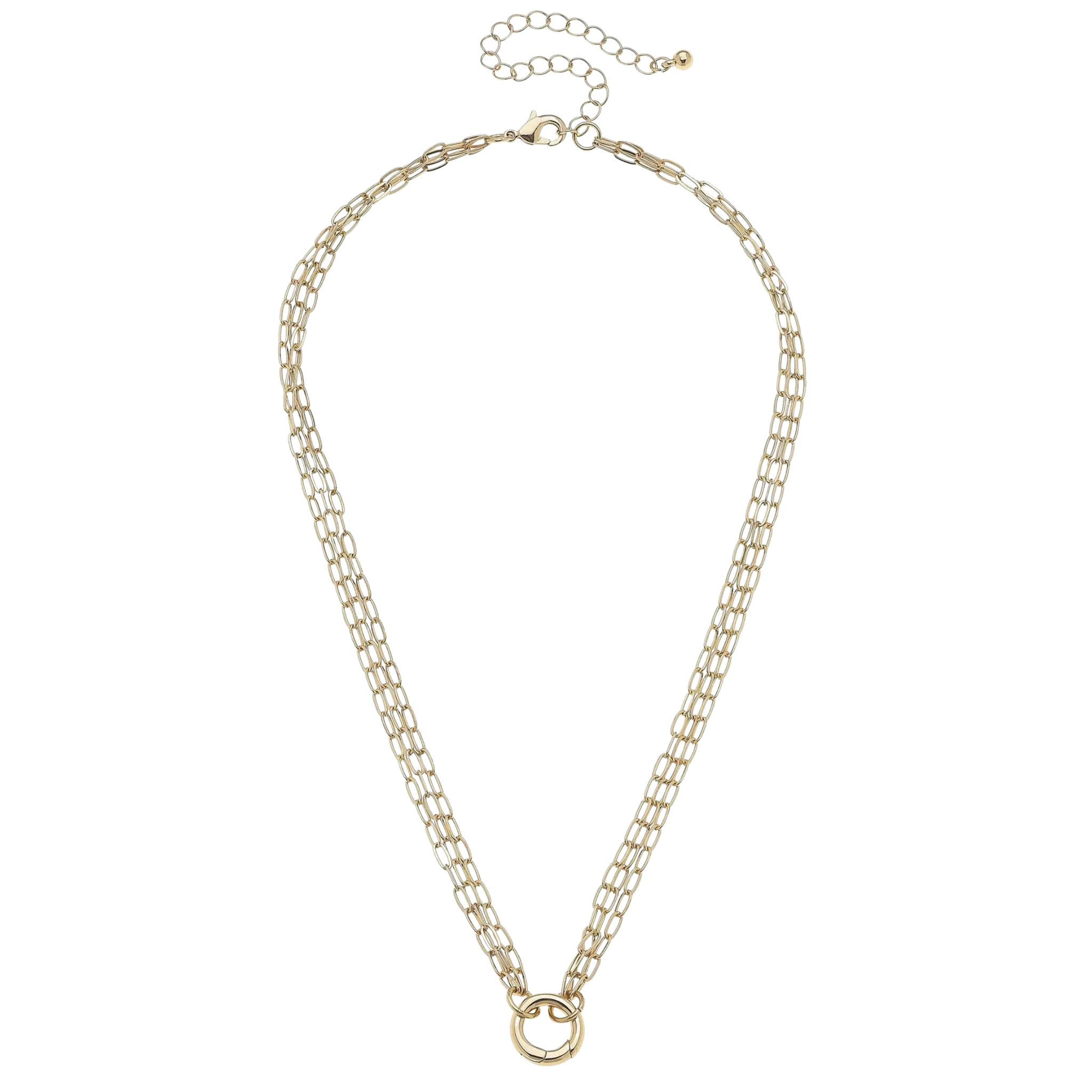 Celia 3-Row Dainty Charm Necklace