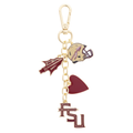Florida State Seminoles Heart Cluster Bag Charm