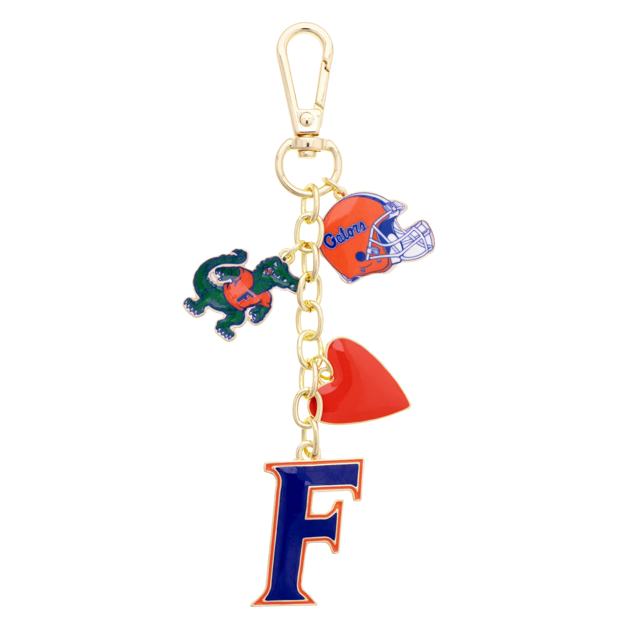 Florida Gators Heart Cluster Bag Charm