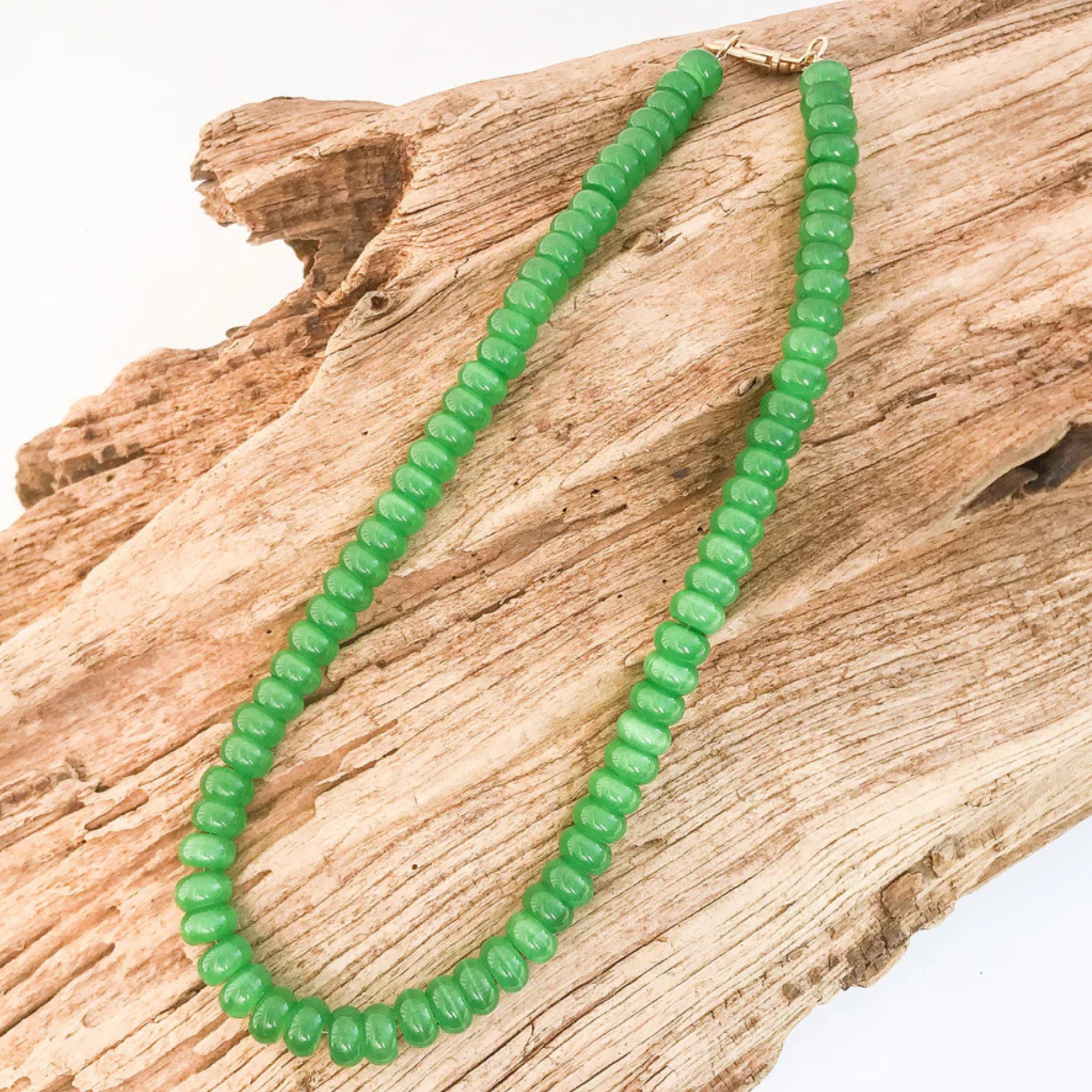 Rondelle Gemstone Layering Necklace 18”