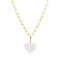 Natalia Cream Heart Necklace