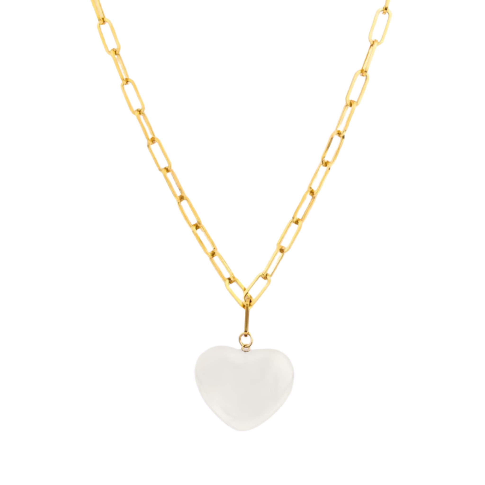 Natalia Cream Heart Necklace