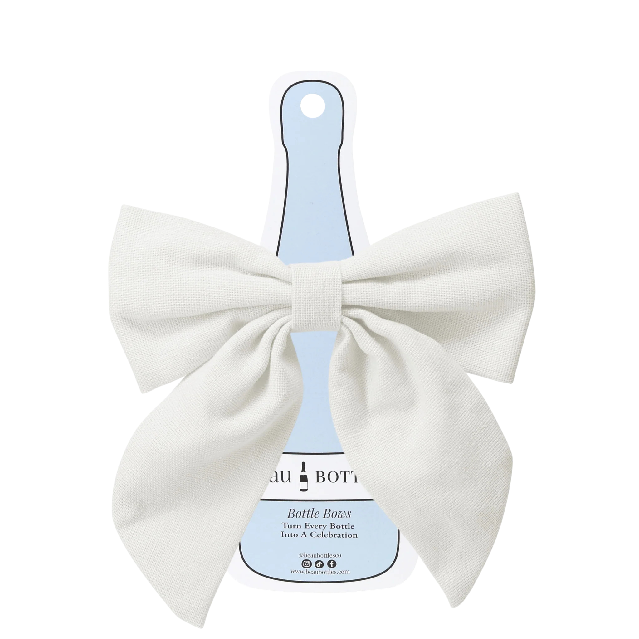 White Linen Beau Bottles Bottle Bow