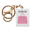 Handbag Mahjong Tile Keychain