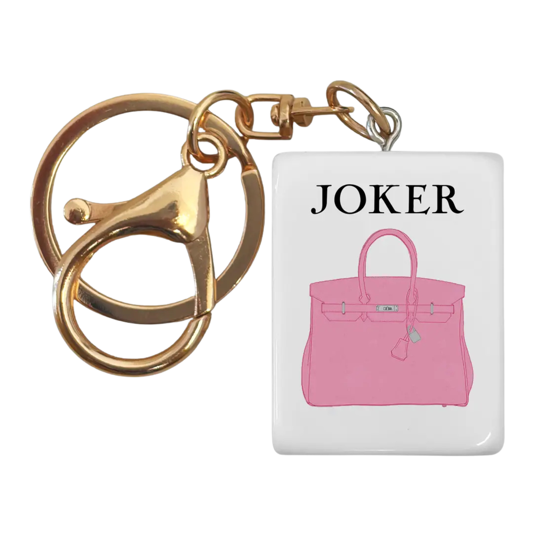 Handbag Mahjong Tile Keychain