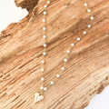 Puff Heart on Pearl Rosary