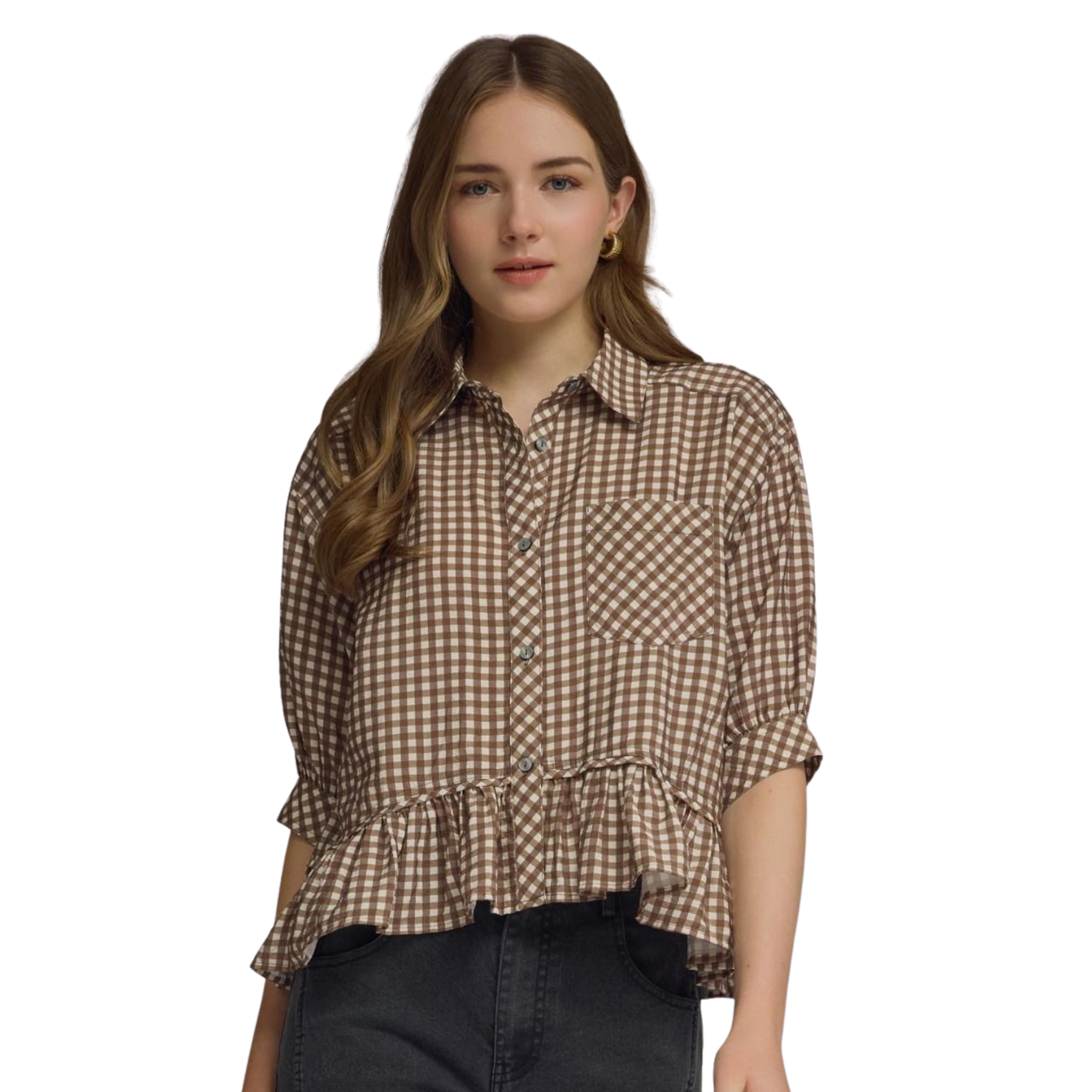 Renny Plaid Top