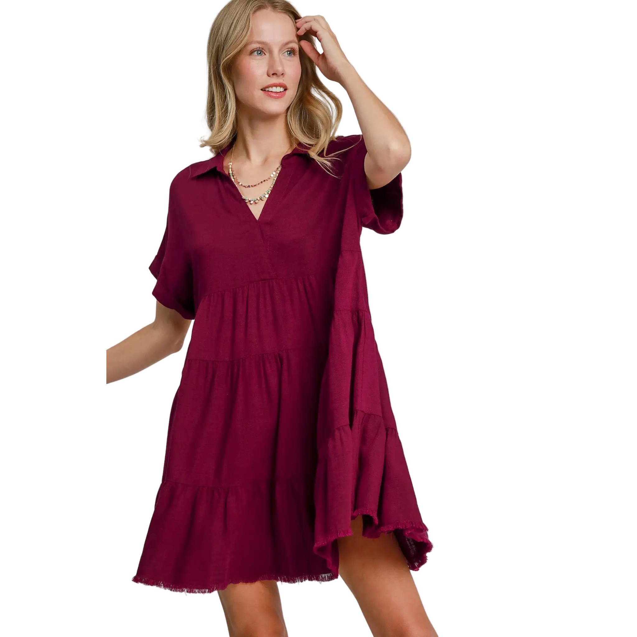 Sunny Maroon Mini Dress