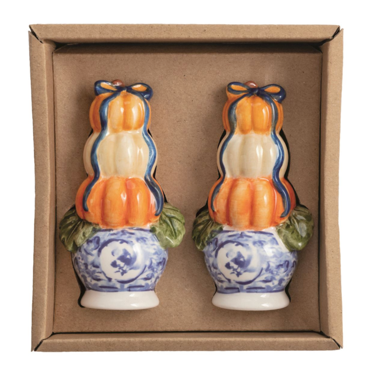 Pumpkin Topiary Salt & Pepper Shakers