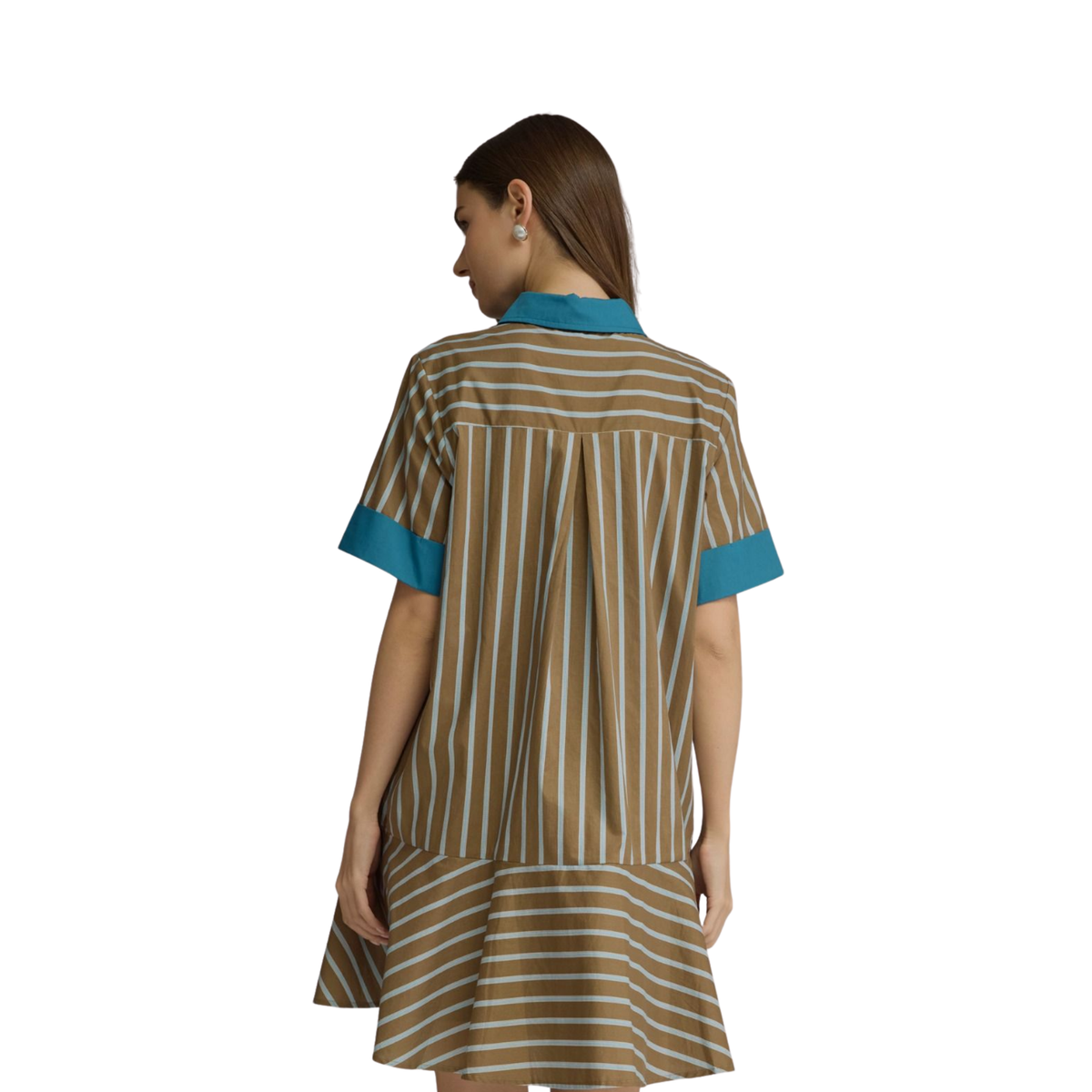 Jean Brown Stripe Dress