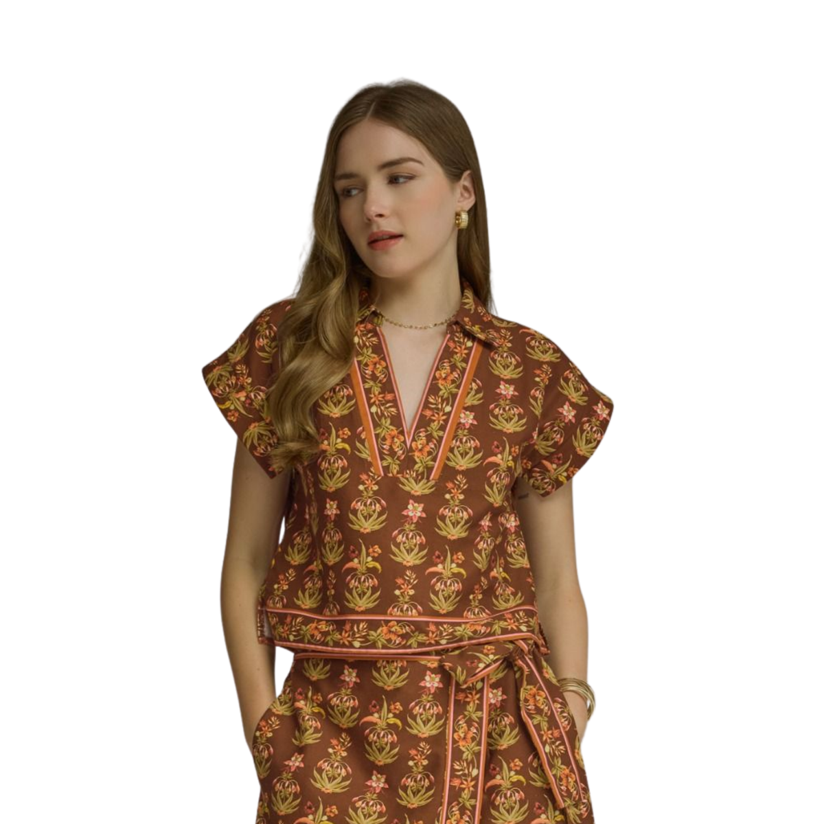 Steph Brown Floral Top