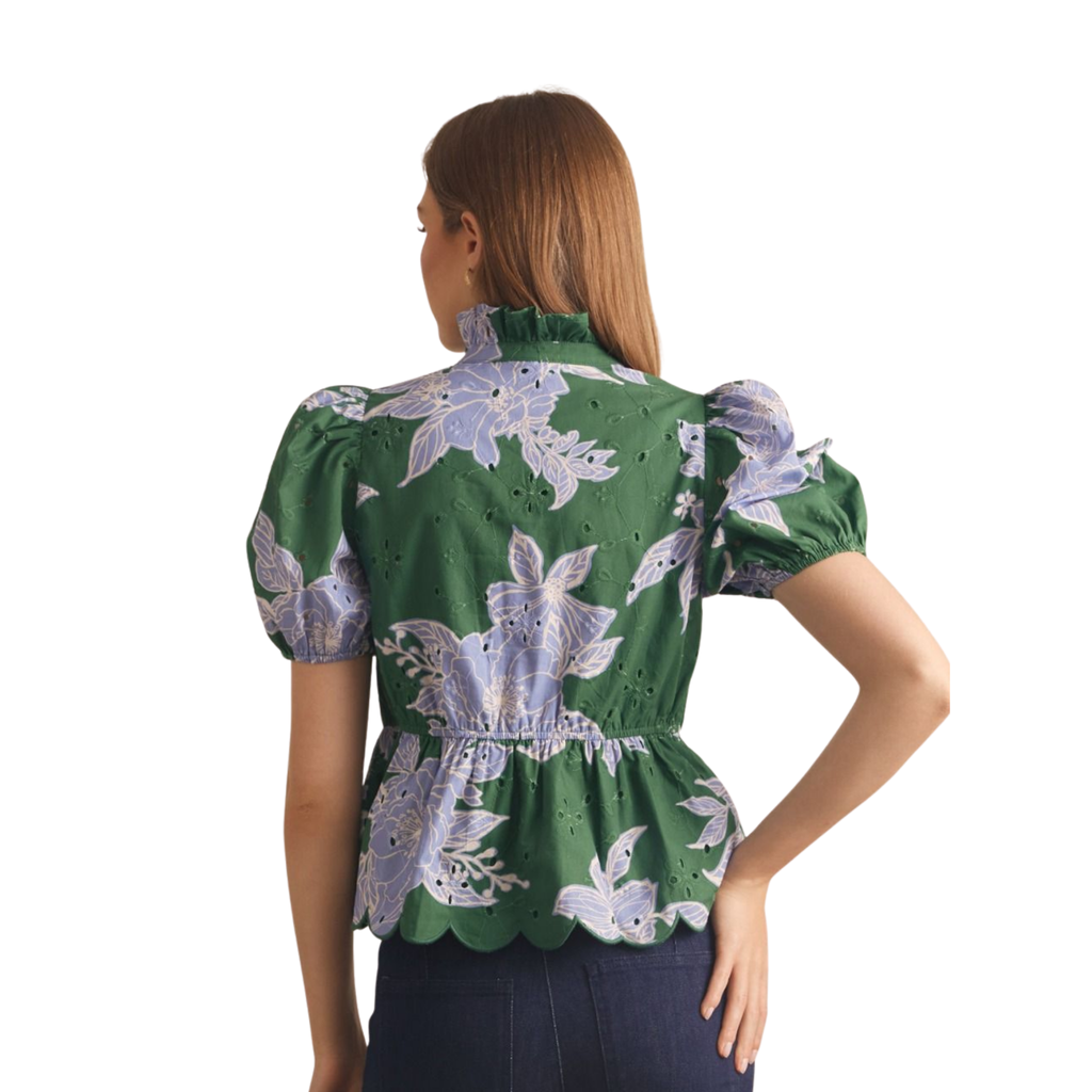 Leigh Green Floral Top