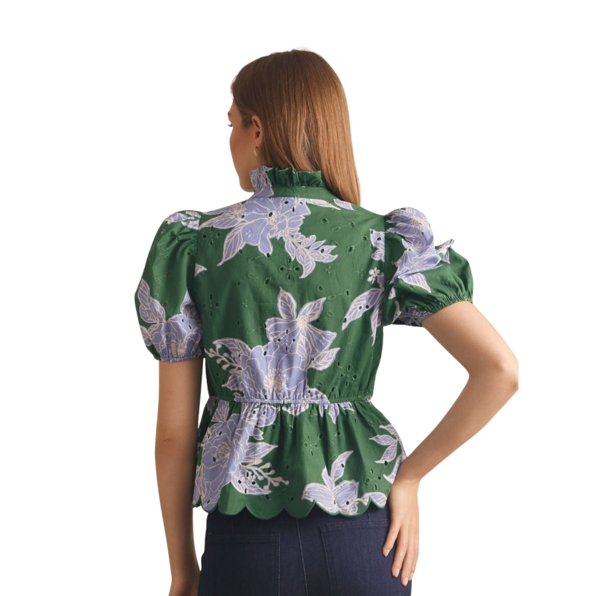 Leigh Green Floral Top