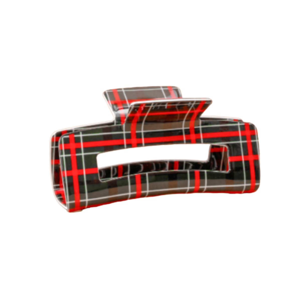 Evergreen Plaid Claw Clip