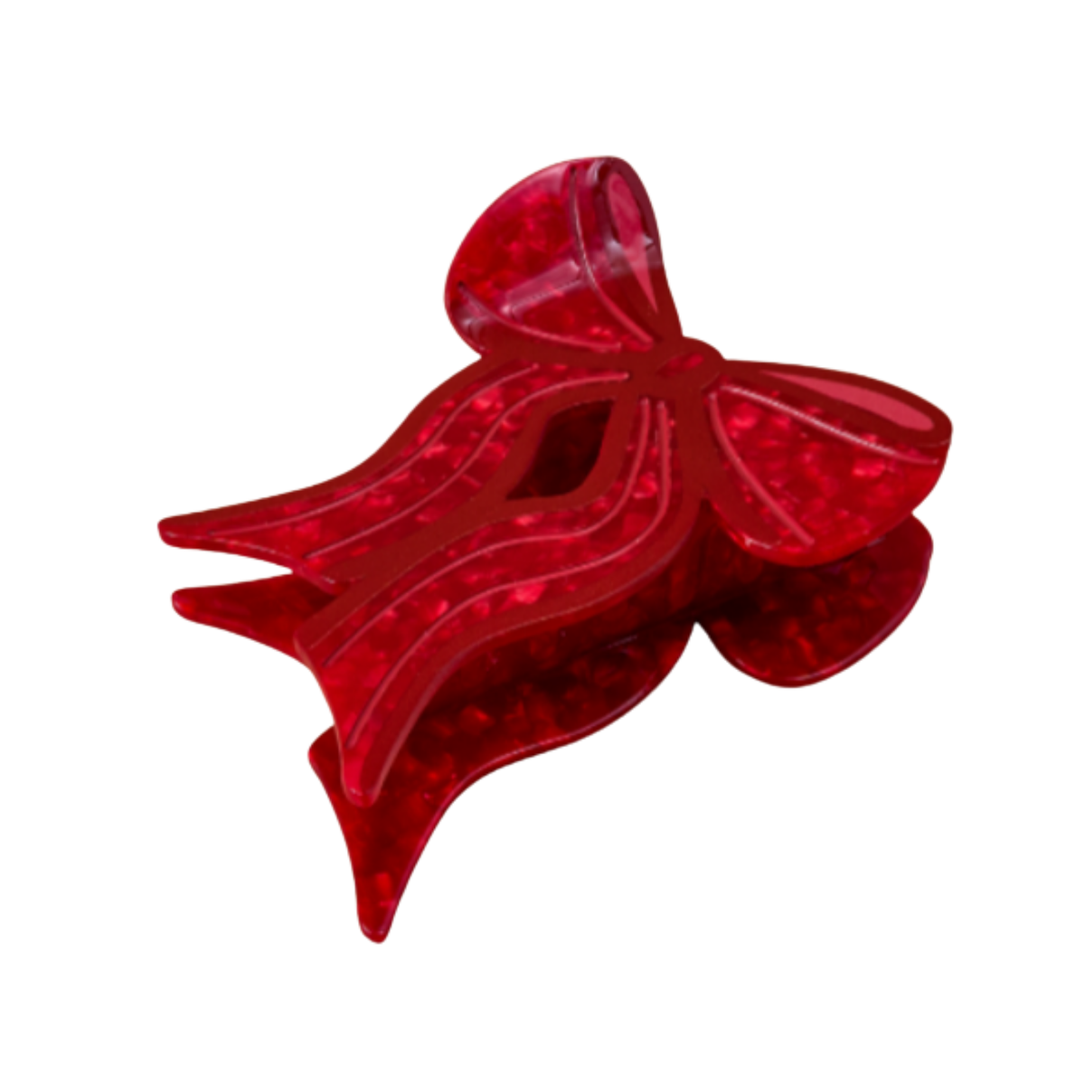Red Bow Claw Clip