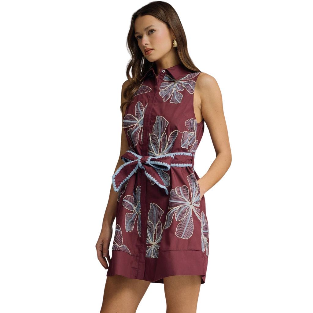 Adalaid Wine Dress