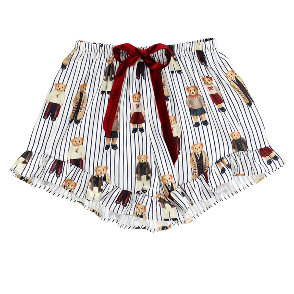 Bear Satin PJ Set with Shorts