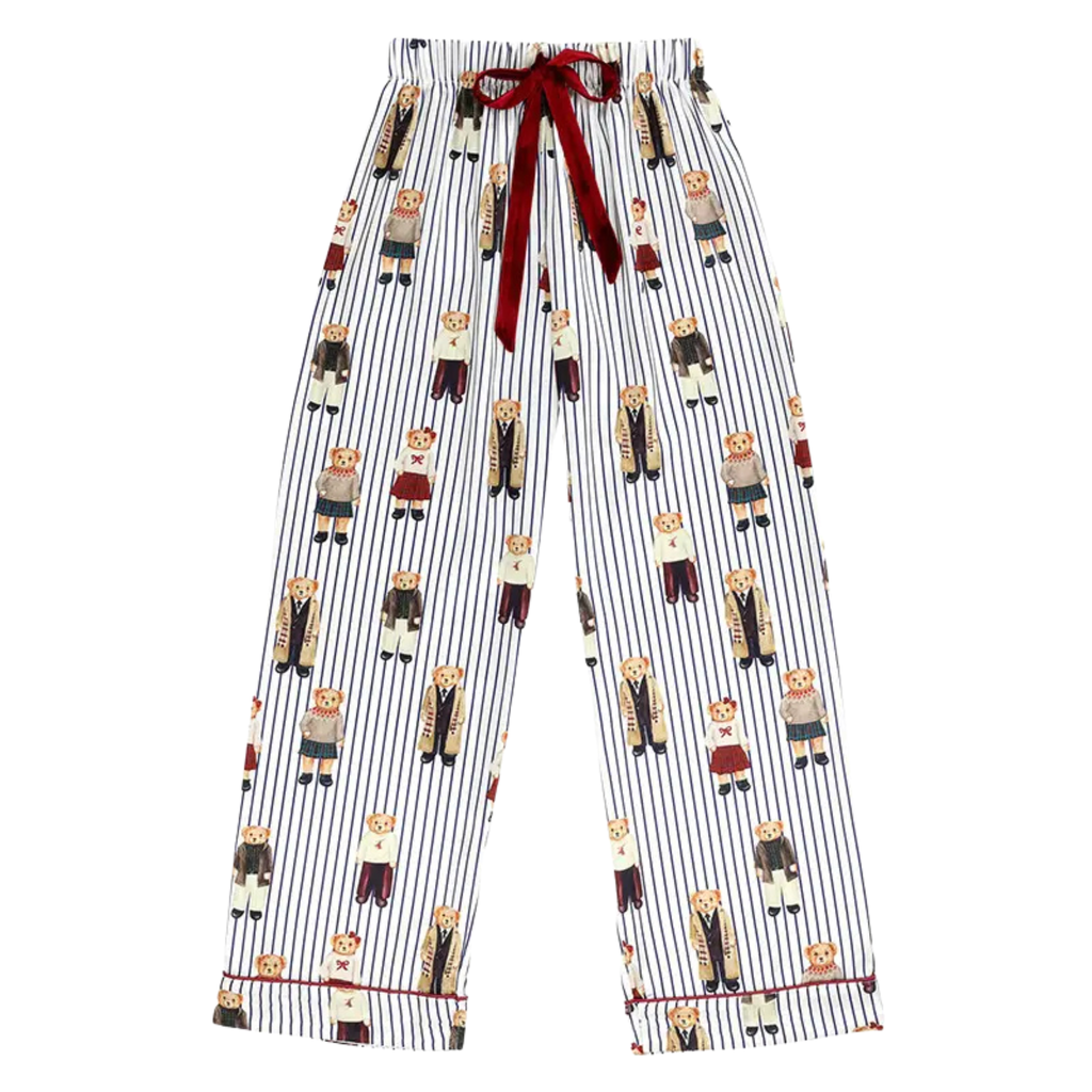 Bear Satin PJ Set with Pants