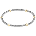 Presence Silver Faceted Hematite 2mm Bracelet