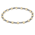Sincerity Silver Faceted Hematite 2mm Bracelet