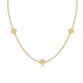 17" Choker Signature Cross 2mm Gold