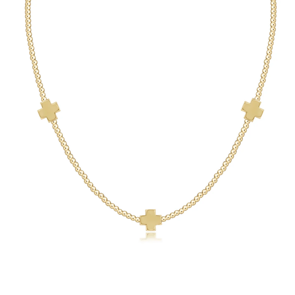 17" Choker Signature Cross 2mm Gold