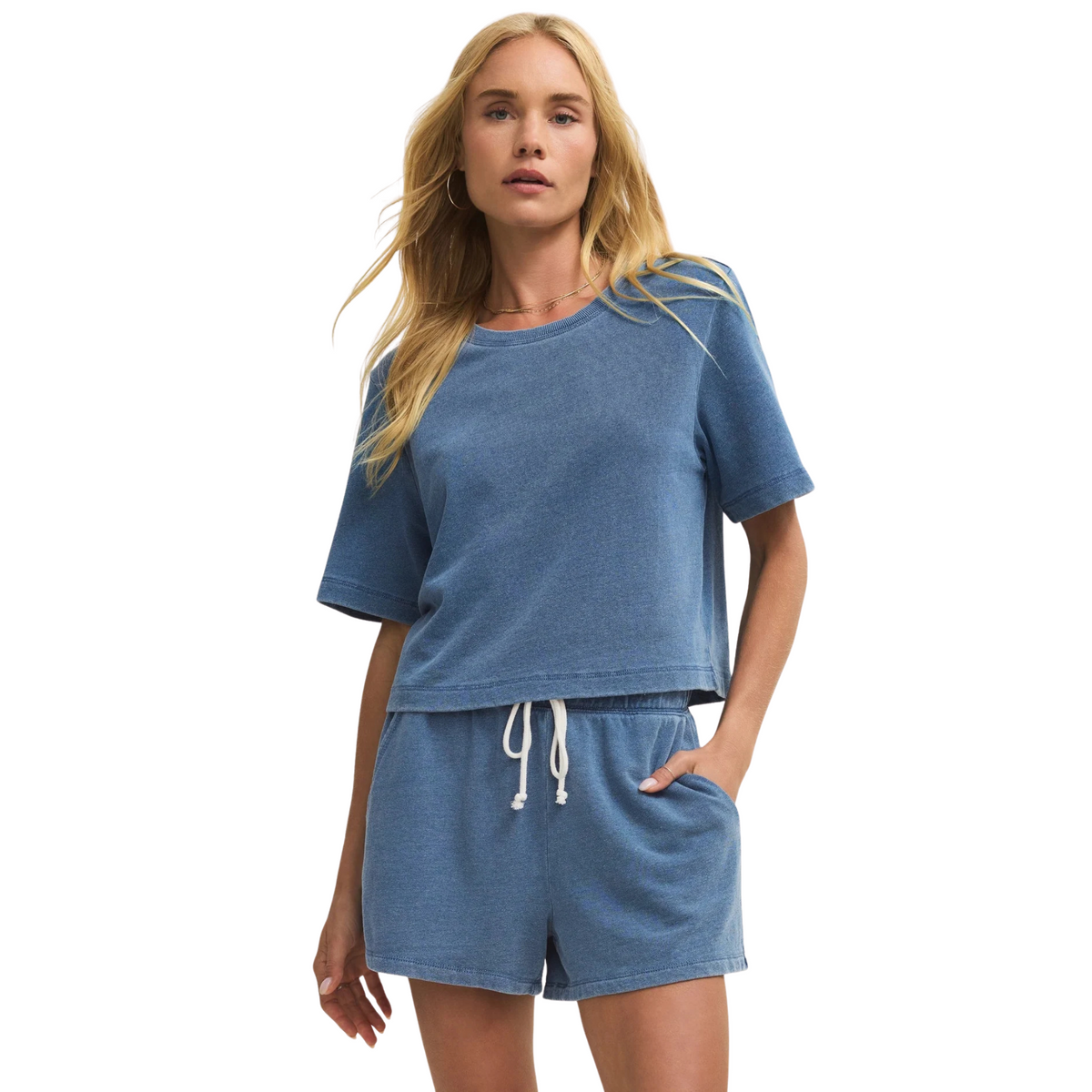 Curran Knit Denim Sweatshirt
