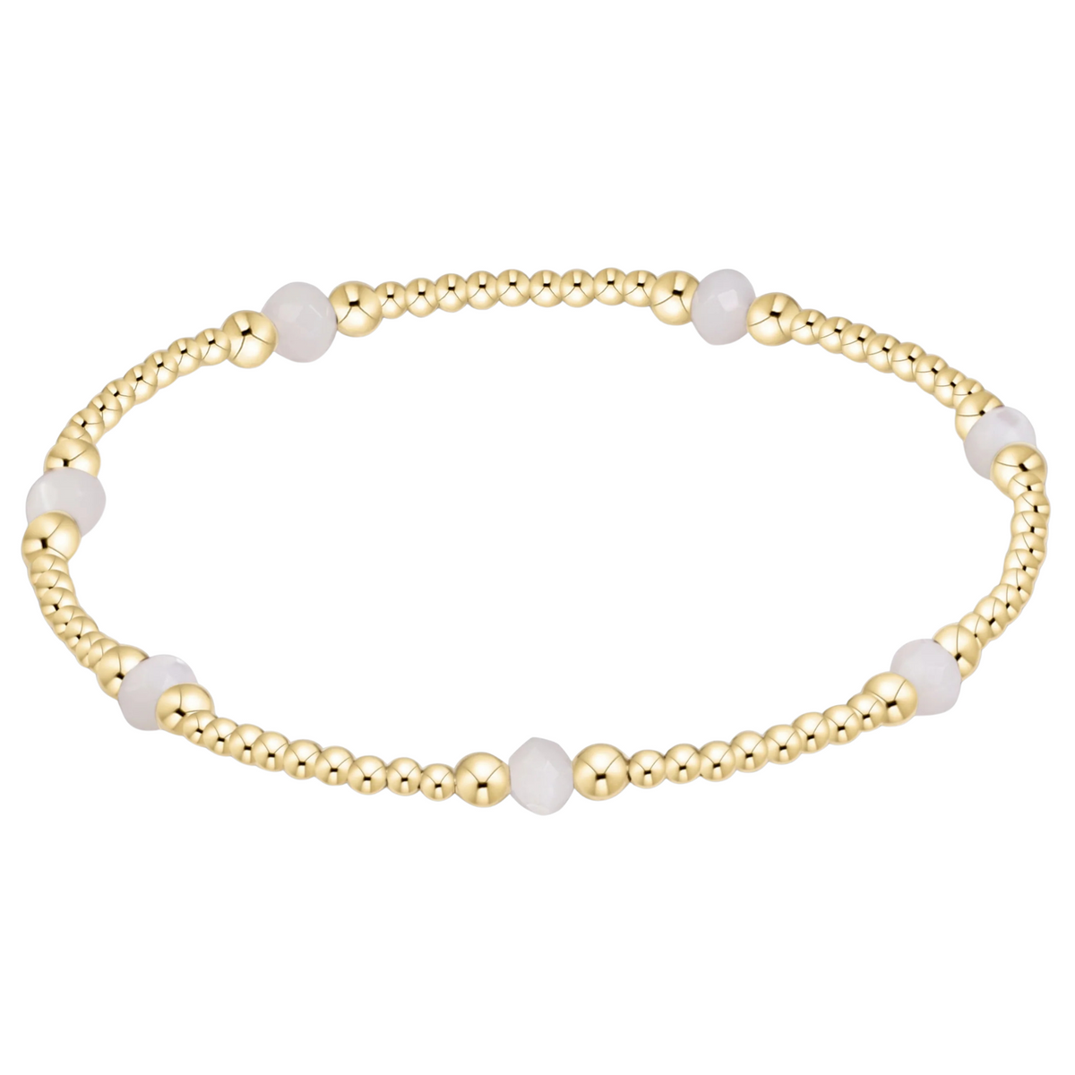 Purpose Gemstone 4mm Bracelet- Mother of Pearl