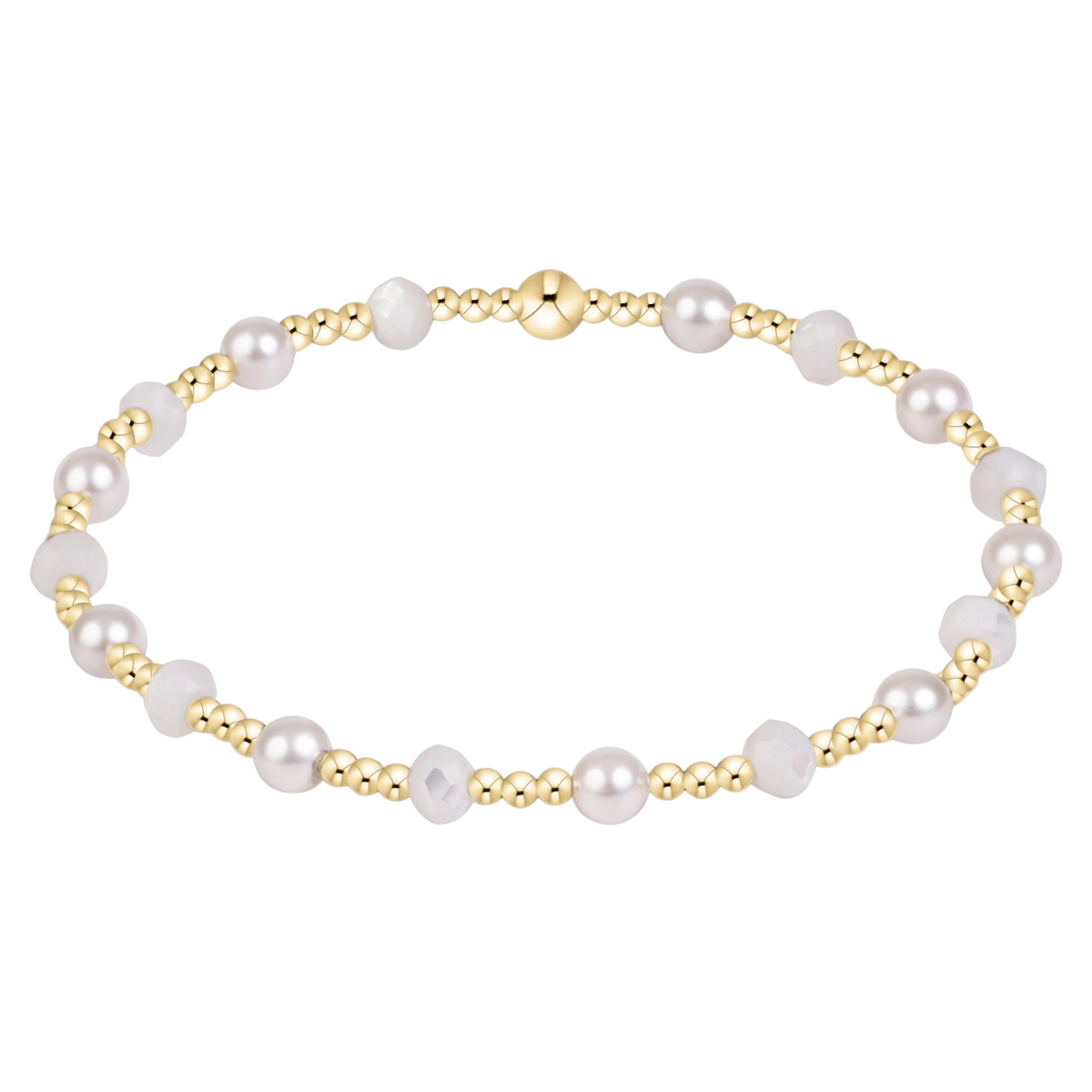 Sincerity Gemstone Pearl 4mm Bracelet - Mother of Pearl