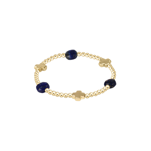 Signature Cross Admire Gold Lapis Bead Bracelet