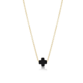 Signature Cross Necklace - Onyx