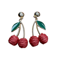 Cherry Raffia Earrings