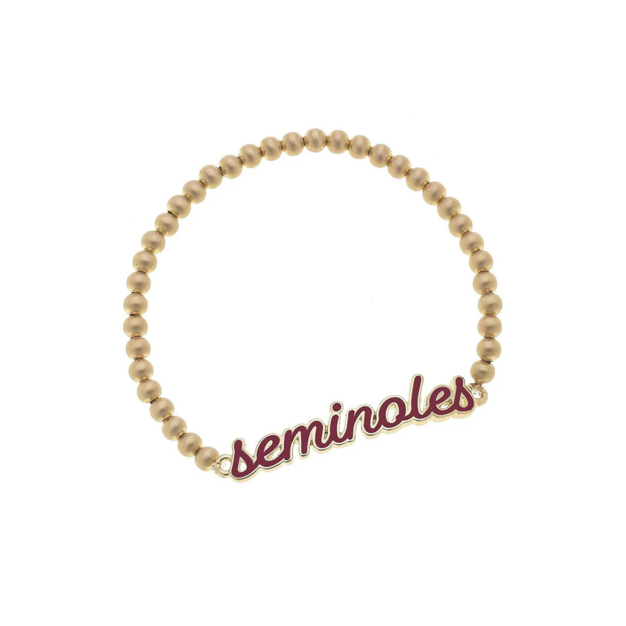 Florida State Seminole Enamel Script Stretch Bracelet