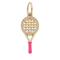 Enamel Tennis Racquet Charm