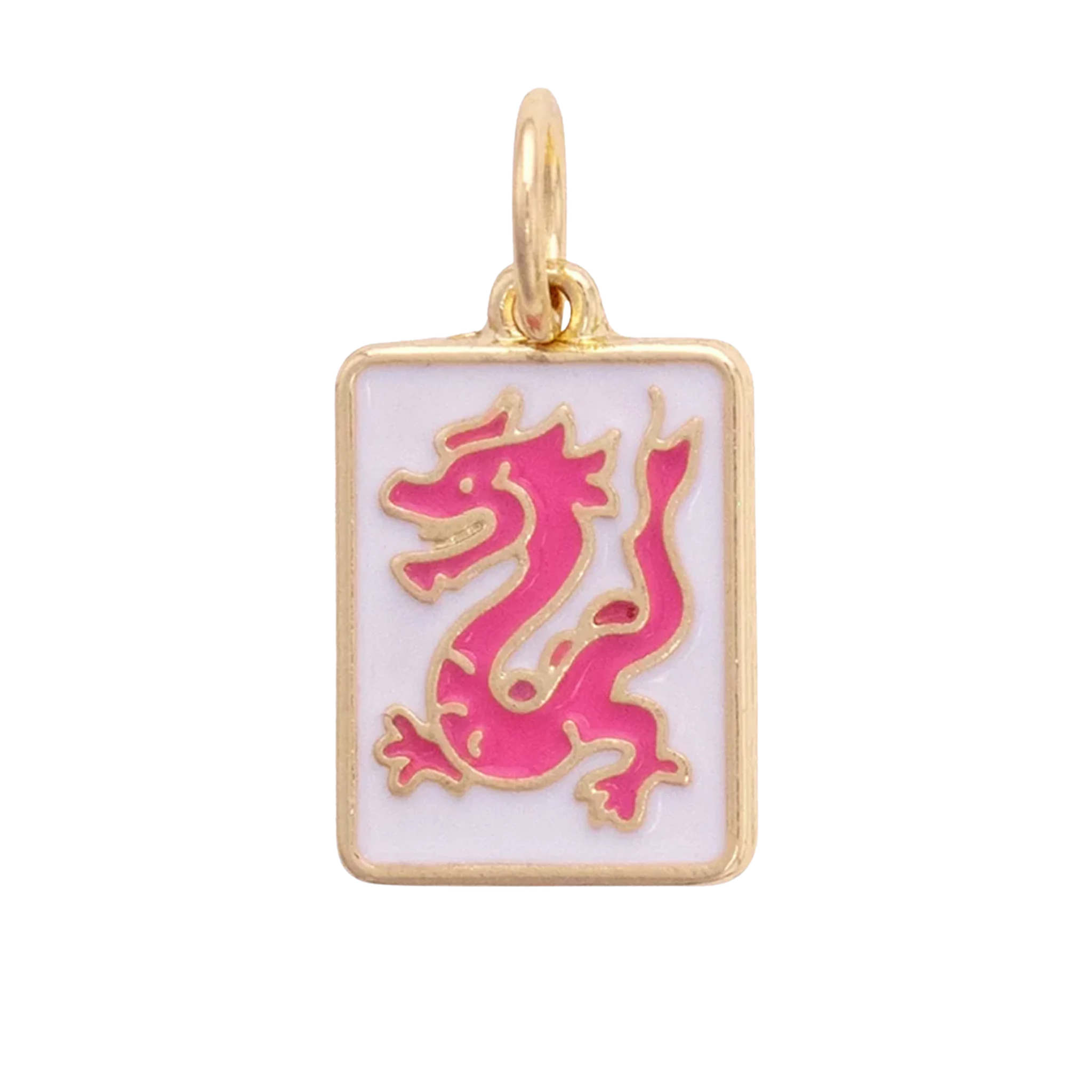 Dragon Mahjong Tile Charm