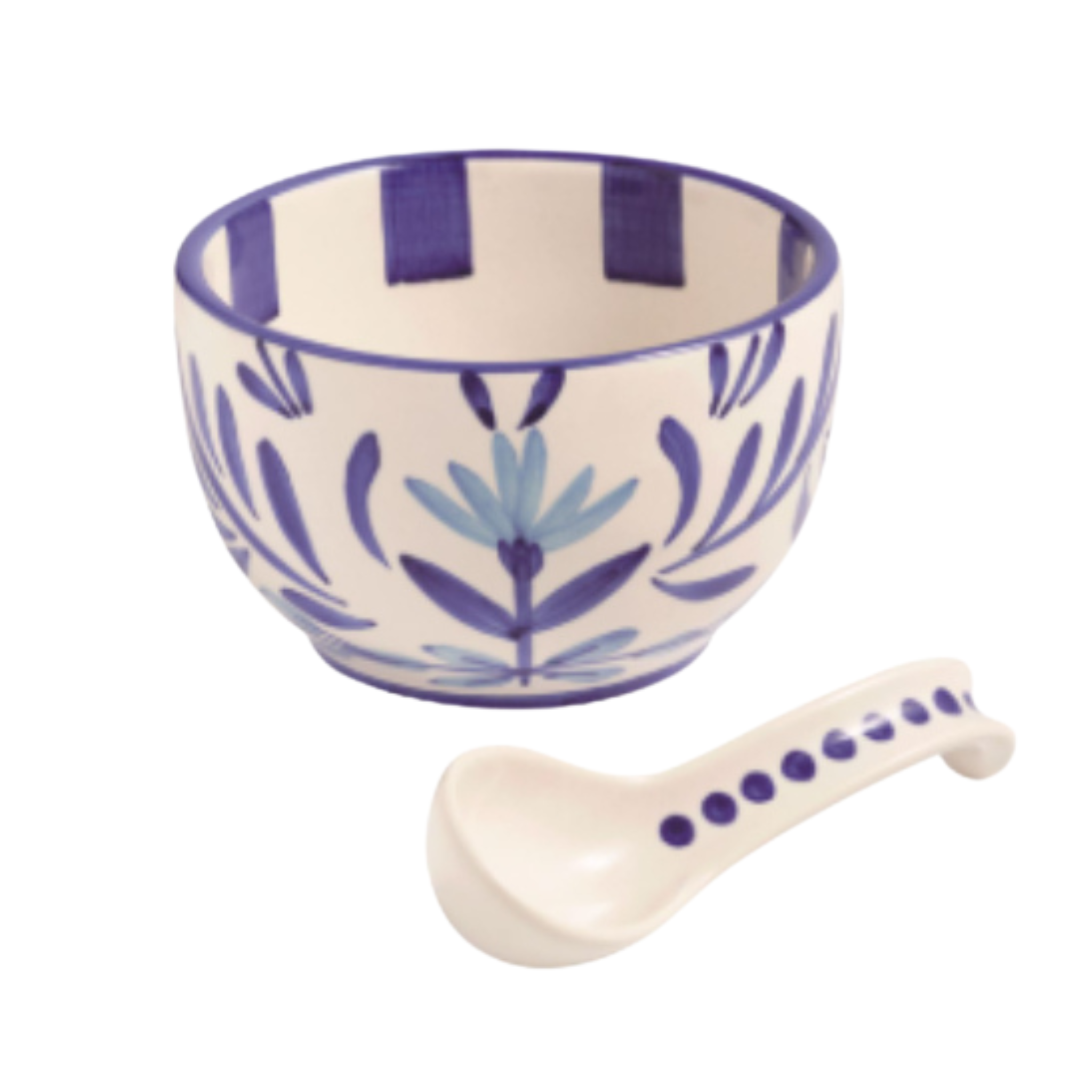 Blue Floral Salsa Tidbit Set