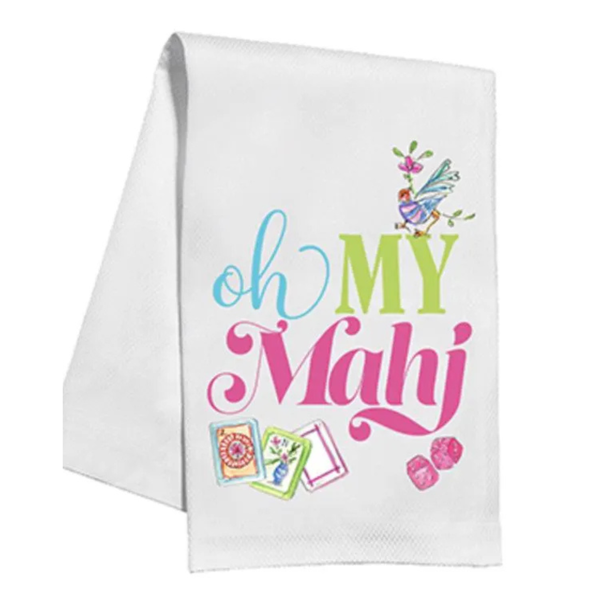 Oh My Mahj Tea Towel