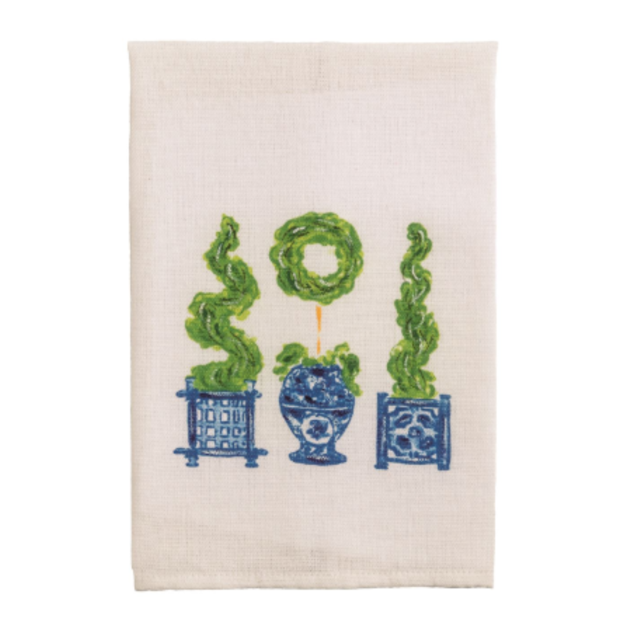 Three Topiaries Towel