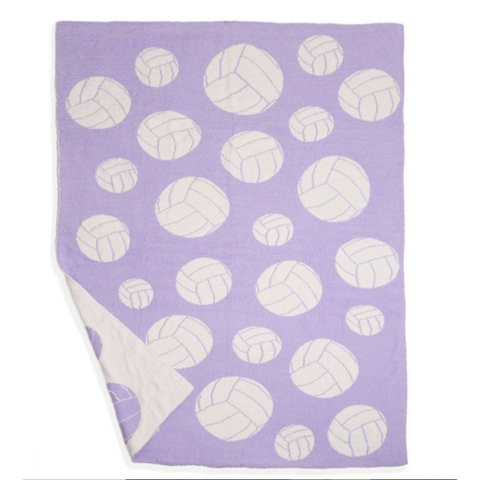 Volleyball Print Cozy Soft Throw Blanket