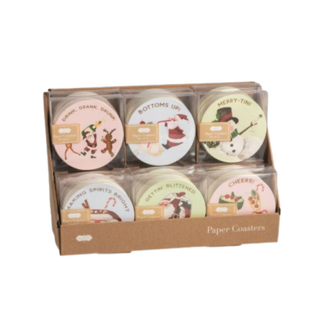 Christmas Paper Coaster Set