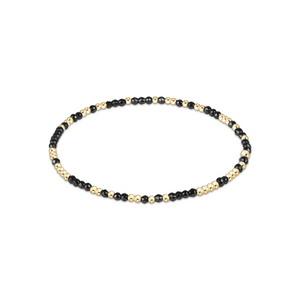 Hope Unwritten Faceted Hematite 2mm Bead Bracelet