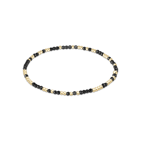 Hope Unwritten Faceted Hematite 2mm Bead Bracelet