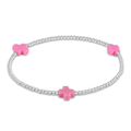 Signature Cross Sterling Pattern 2mm Bracelet - Bright Pink